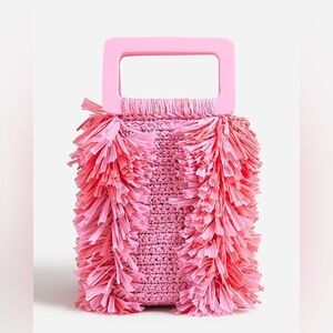 EUC J. Crew Pink Fringe Mini Bag